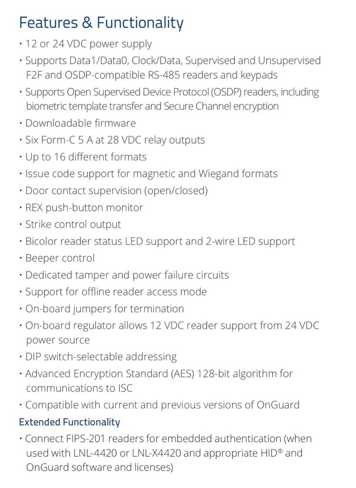 Lenel LNL-1320-S3B Dual Reader Interface Module