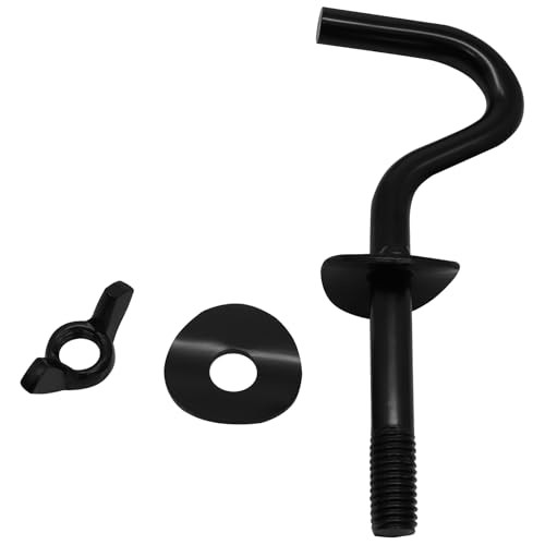 2Pcs Heavy Duty Replacement Hooks Holding Hammock, 3/8 Inch Diameter, Black