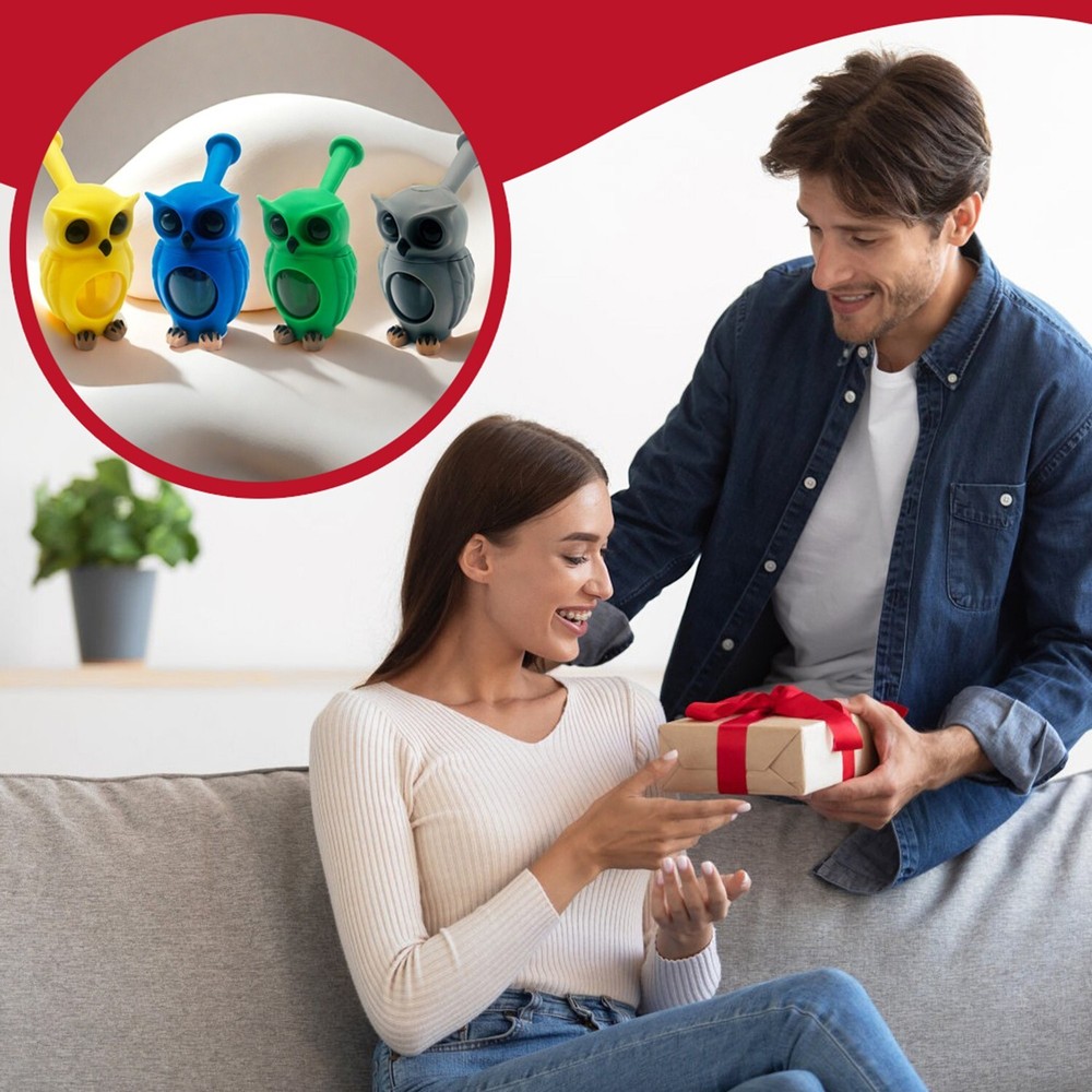 Silicone Hookah Water Pipe Bong Cute Owl Shape