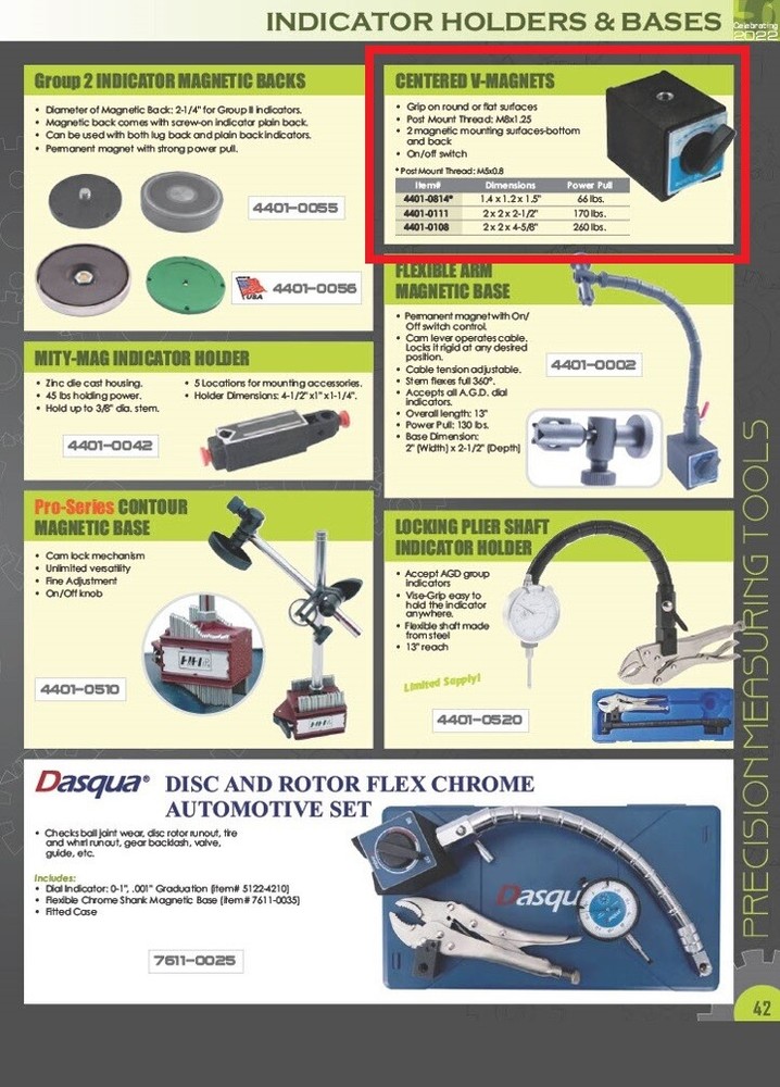 MINI CENTERED V-MAGNET (4401-0814)