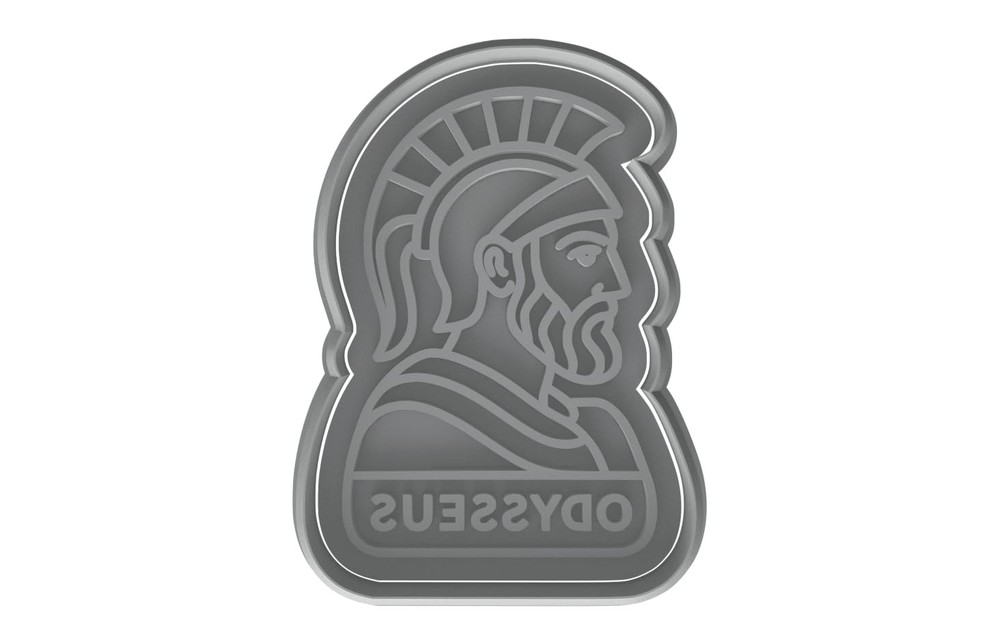 Odysseus Warrior Cookie Cutter - 4x2.8" Premium Kitchen Baking Tool