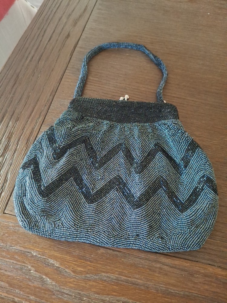 Vintage Walborg Chevron Beaded Evening Bag