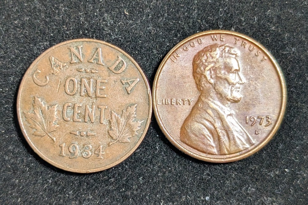 1934 Canada 1 Cent Circulated KM# 28 Brown