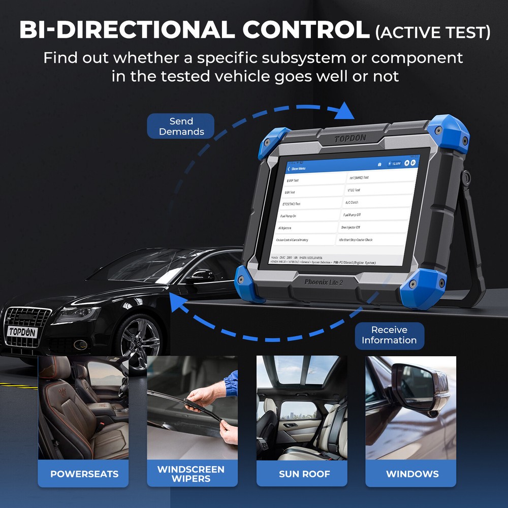 TOPDON Phoenix Lite 2 Bi-directional OBD2 Scanner Diagnostic Tool Key Coding