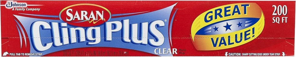 Plus Plastic Wrap, 200 Sq Ft, 1 Count (Pack of 1)