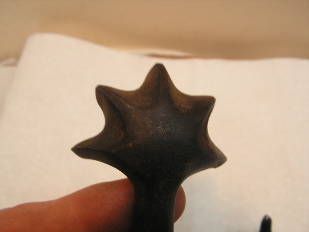 Vintage Antique Wrought Iron Fireplace Fire Pit Tool replacement ends paws, Coal