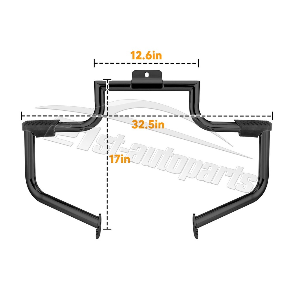 Front Engine Guard Crash Bar For Harley Heritage Softail Slim FLS FLSS 2012-2017