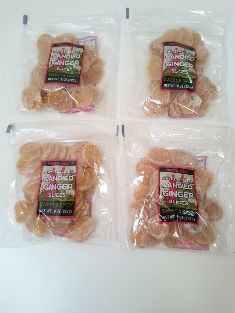 4 Pack - Trader Joe's Crystallized Candied Ginger 8 oz each