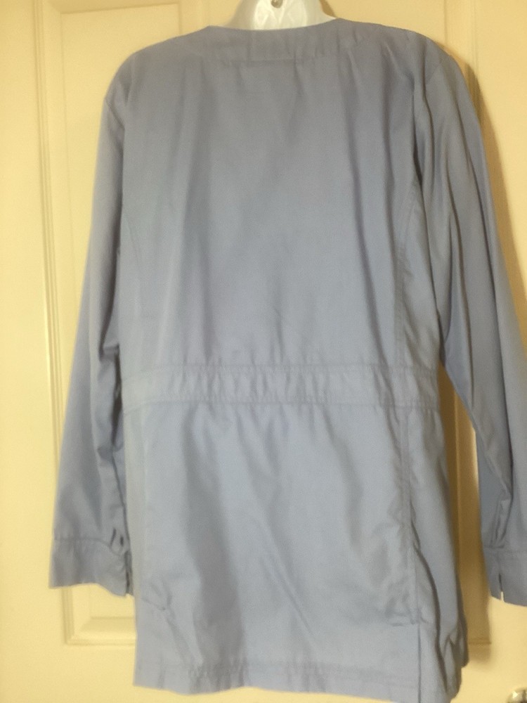 Butter soft Women’s Lab Coat Scrub Uniform Button Down Round Collar Size M