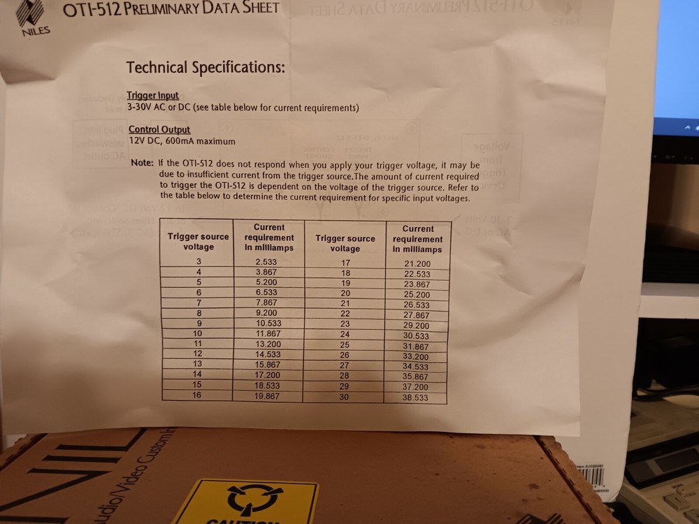 Niles OTI-512 Opto Isolated Trigger Device (Tested)