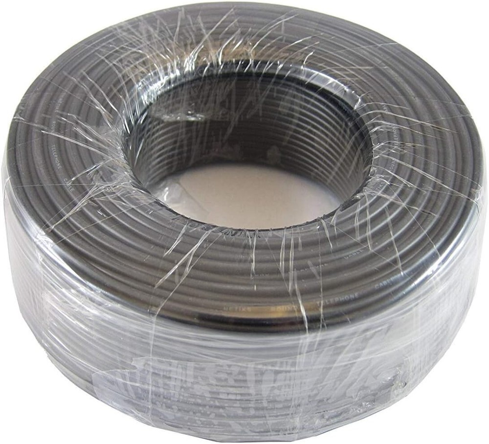 Premium 300ft Solid Copper Phone Cable - Durable 26 AWG Wire with PVC Protection