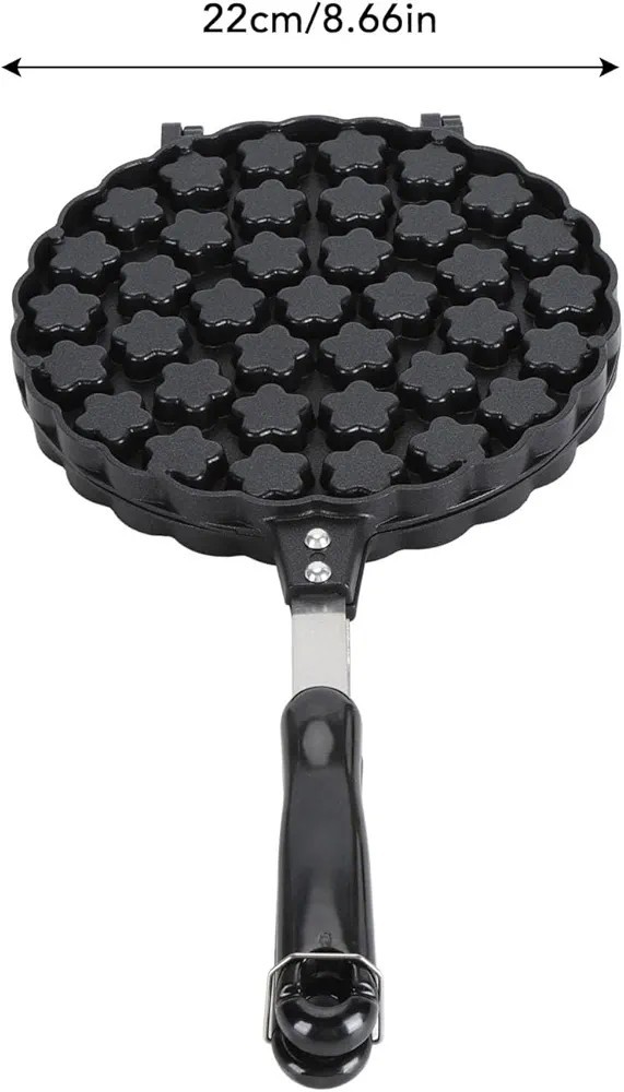 Bubble Waffle Maker, Nonstick Double Side Star Pattern Hong Kong Egg Waffler