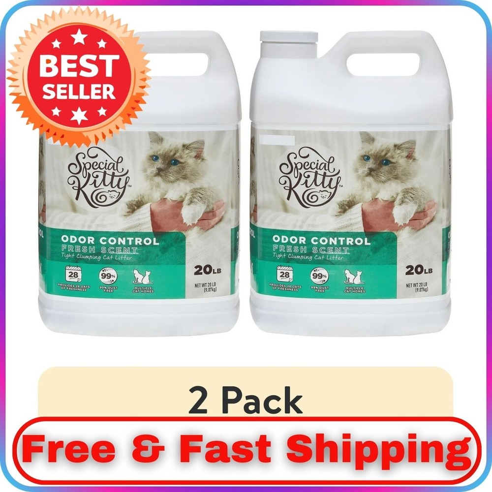 (2-Pack) Special Kitty Fresh Scent Scoopable Cat Litter 20 lb Each