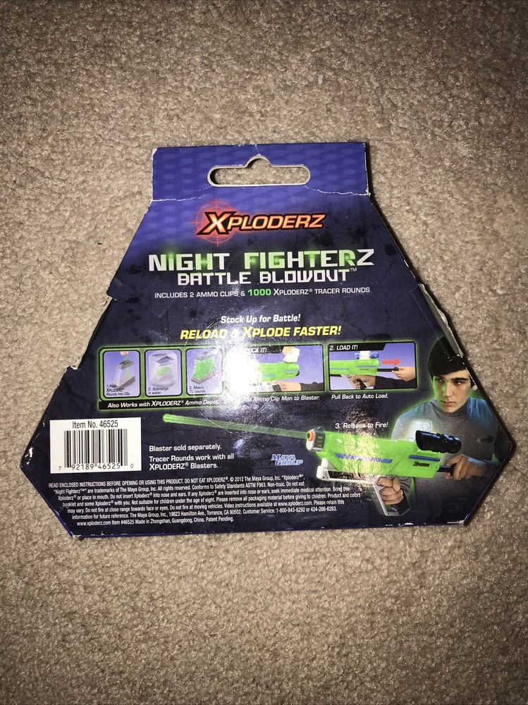 Xploderz Night Flighterz Battle Blowout Ammo Clips & 1000 Rounds 2012 Blasters
