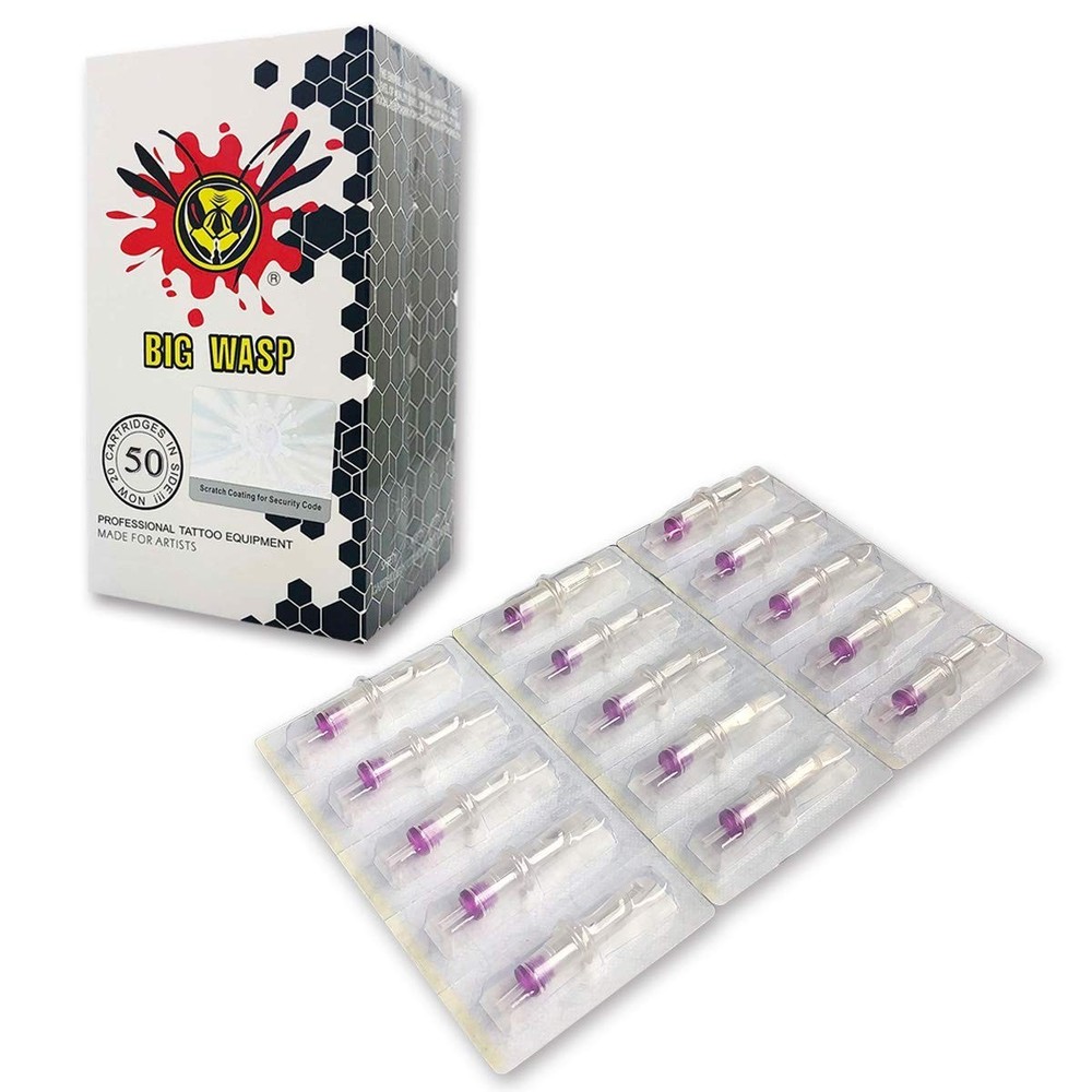 Assorted Disposable Tattoo Needle Cartridges - 50pcs for Quality Work