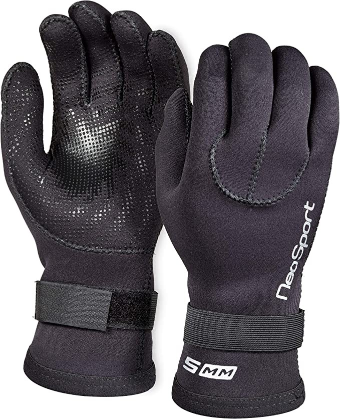 Open Box NeoSport 5mm Five Finger Scuba Diving Gloves - Medium