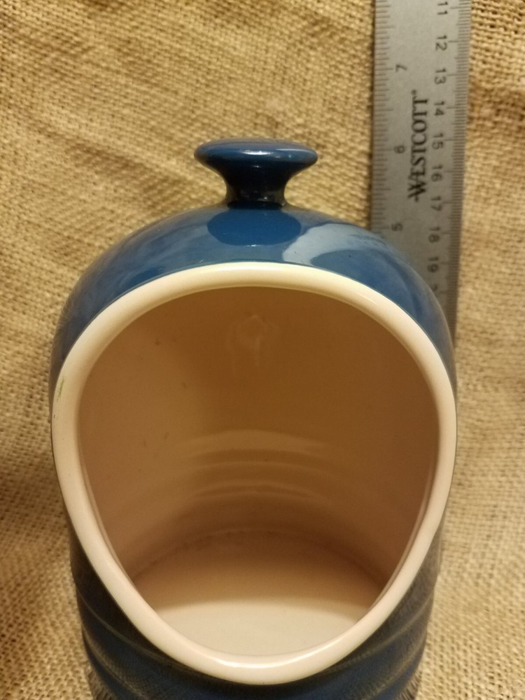 Chef's Blue Stoneware Sponge Holder for Kitchen Sink