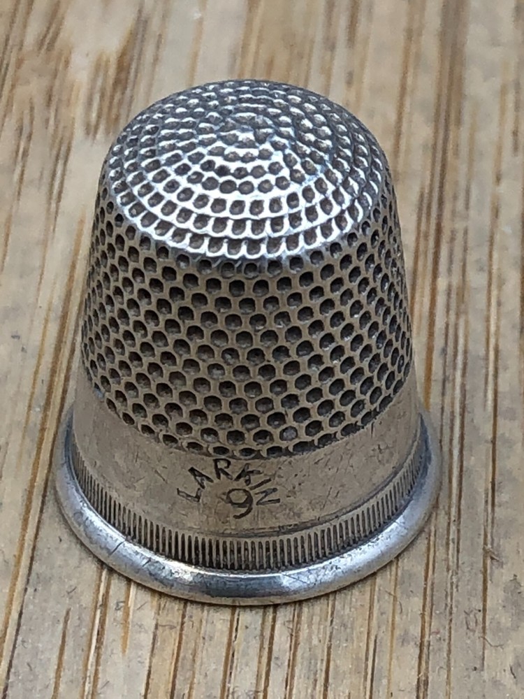 Vintage Sterling Silver Thimble, size 9, Larkin