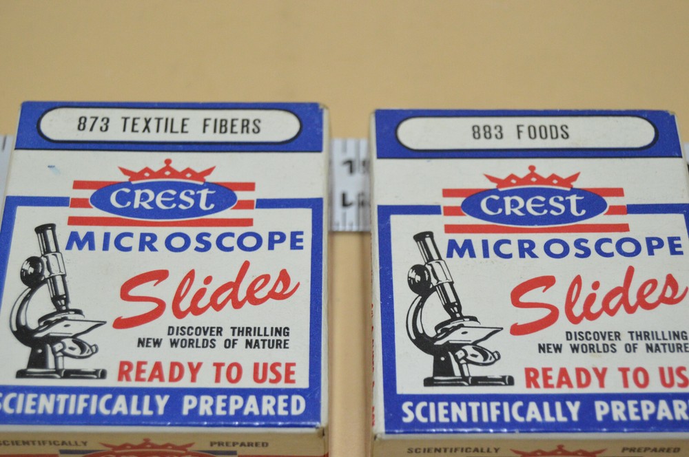 Vintage Crest Prepared Microscope Slides
