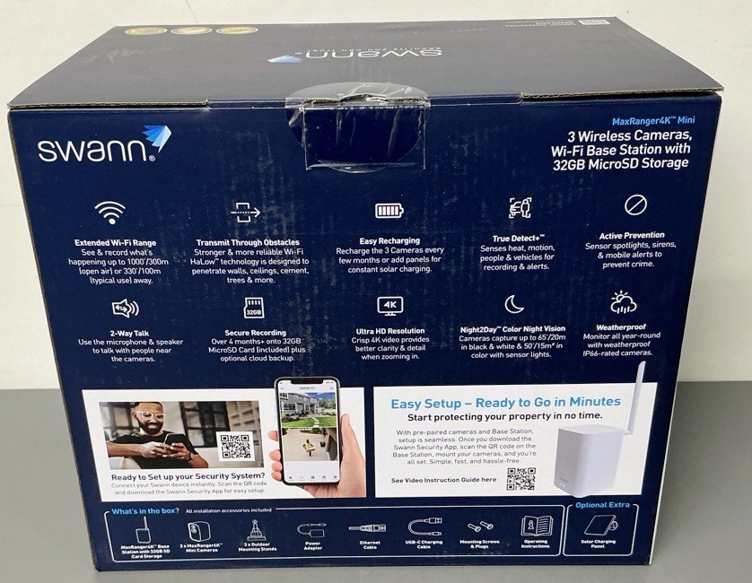 Swann MaxRanger4K Mini Wireless NVR Security System • 3-Pack