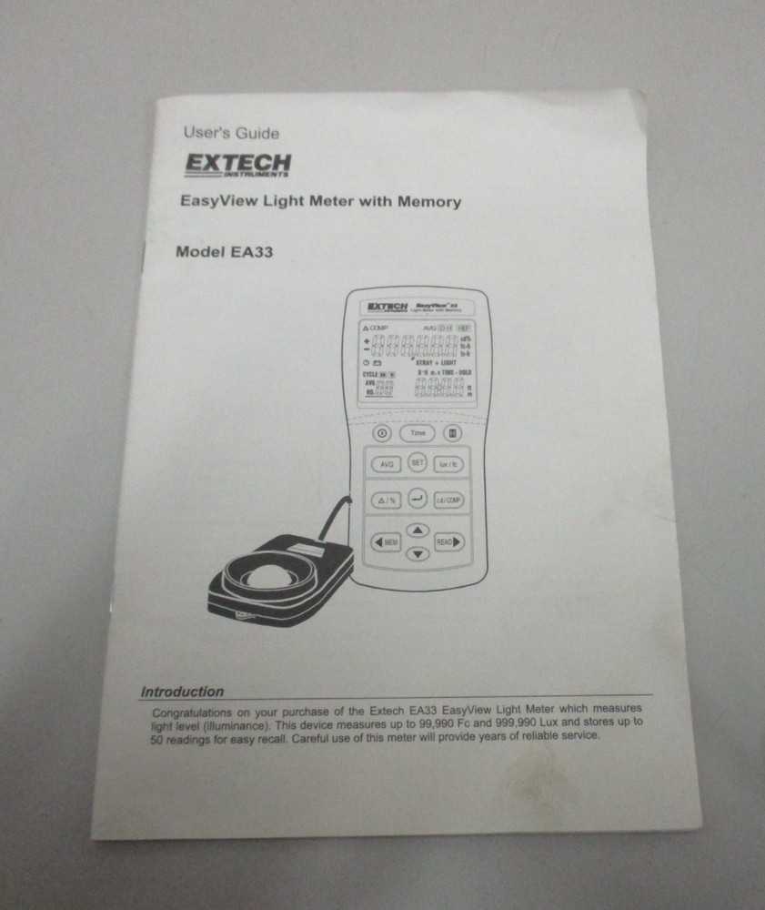 Extech EA33 EasyView Light Meter with Memory