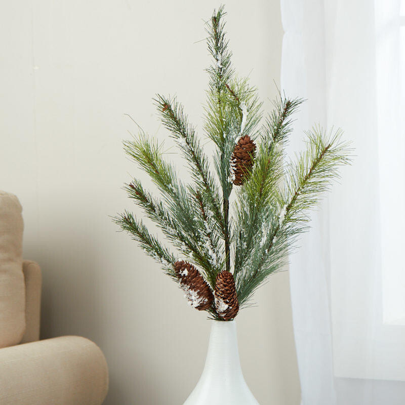 24-1/2" Snow Dusted Artificial Pine Decorative Spray