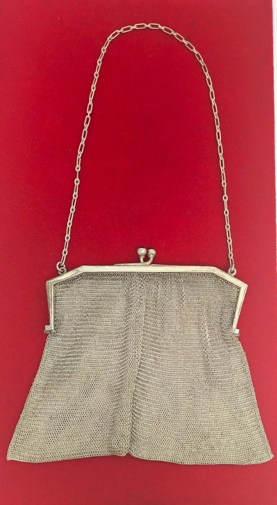 Sterling Silver Mesh Purse, 5" by 5"