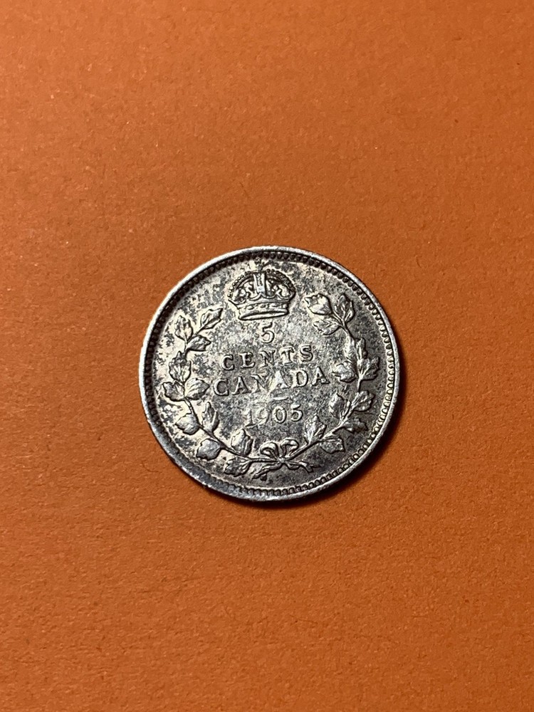 1905 Canada Silver 5 Cents (A2573)