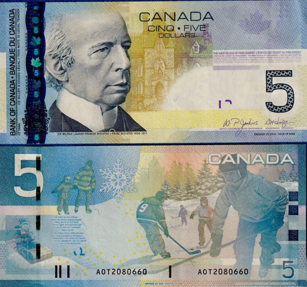 Canada $5 (2006) - BC-67a / P-101Aa aUNC/UNC Note - Prefix AOT