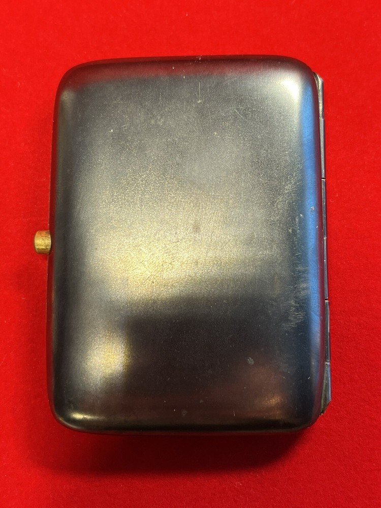 Toledo Gold on Black Metal Cigarette Case