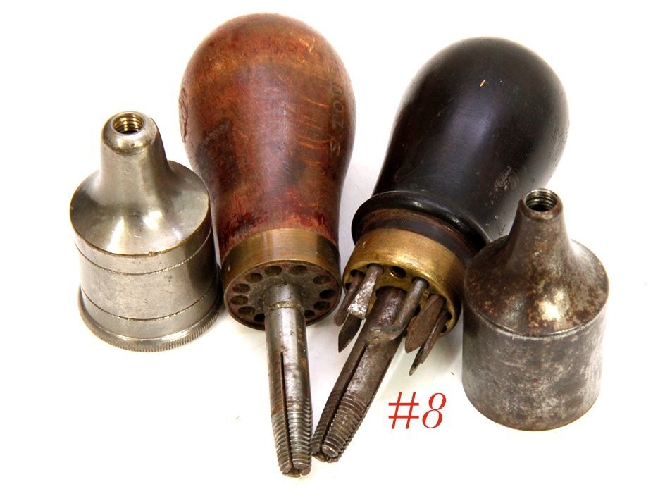 carpenter woodworking OLD MULTI TOOL HANDLES some attachments drill screwdrives