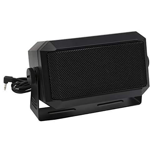 5W Rectangular External Speaker for Ham Radio, CB & Scanners - Black, High Quali