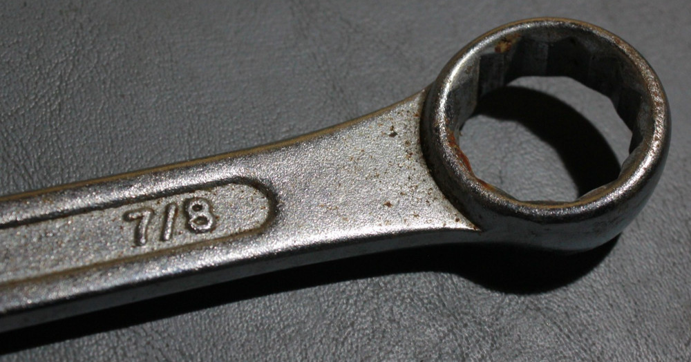 Chrome vanadium 7/8 combination wrench
