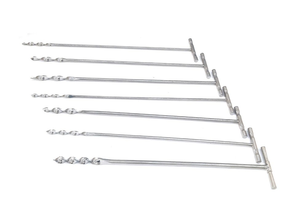 Orthopedic K-Nail reamer Solid Handle Different Size 8 PCs Set orthopedics Instr