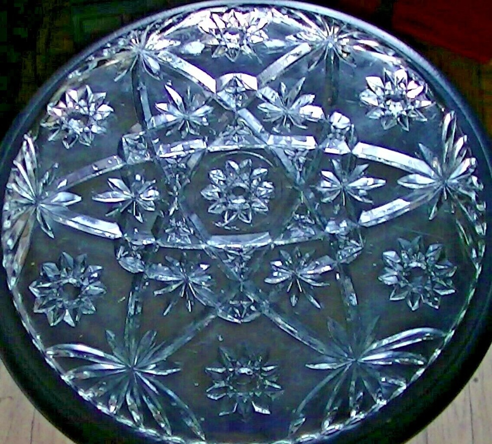 Vintage Cut Glass Platter