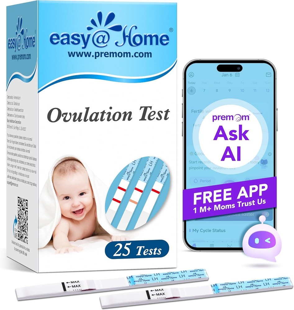 Easy@Home Ovulation Test Strips, 25 Pack Fertility Tests, Ovulation Predictor