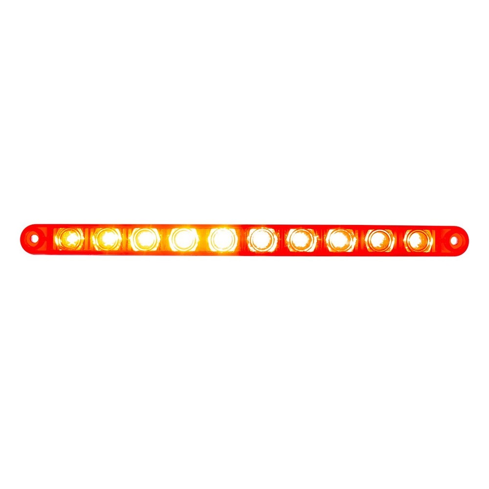 United Pacific 36827B 10 LED 9" Split Turn Function Light Bar - 1 Unit