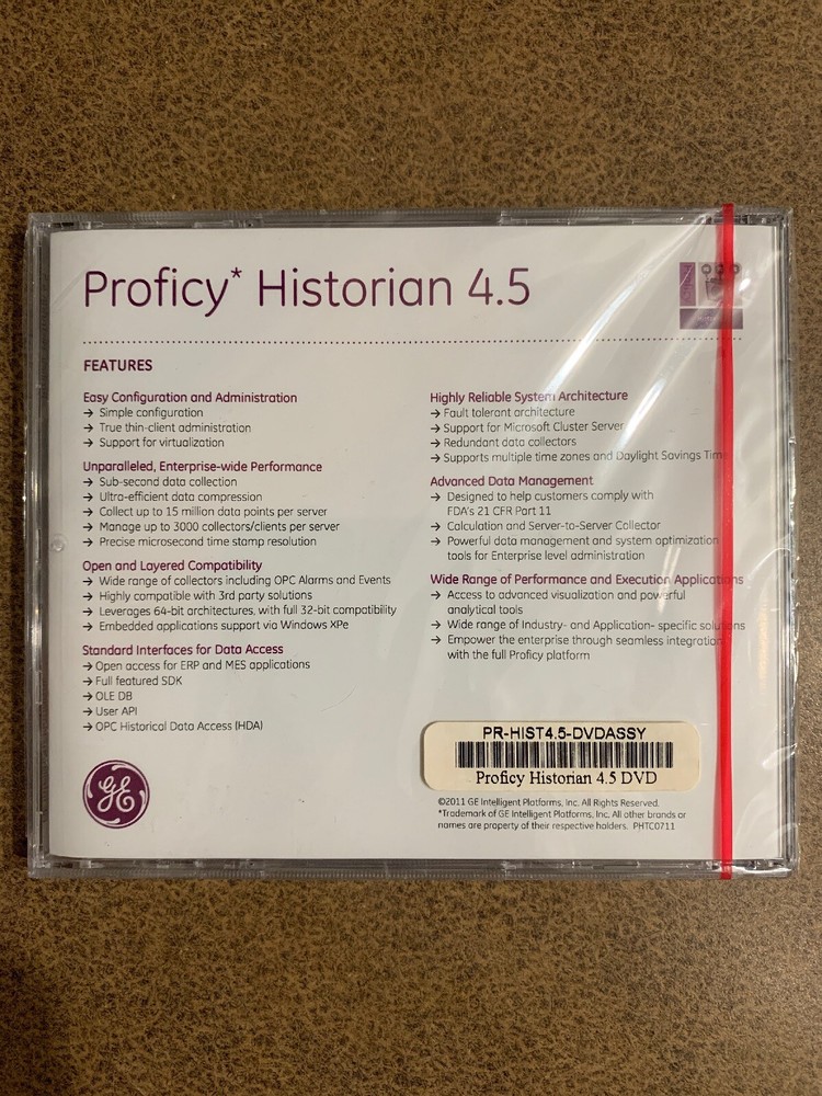 NEW SEALED GE PROFICY HISTORIAN 4.5 SOFTWARE