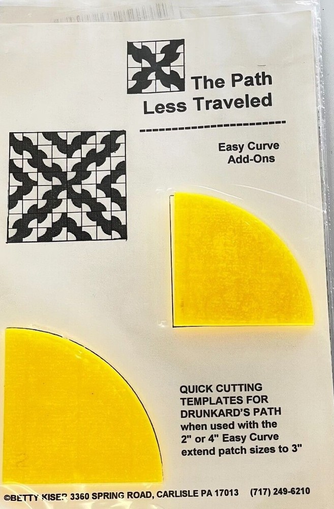 Drunkards Path Curved Template set 2 piece