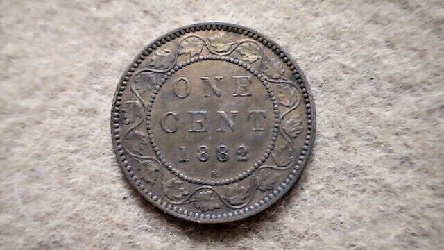 1882 Canada Large One Cent Extra Fine Condition; KM#7 Bronze