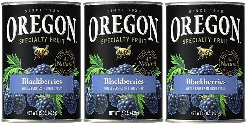 Oregon Specialty Fruit Blackberries 3 Can Pack
