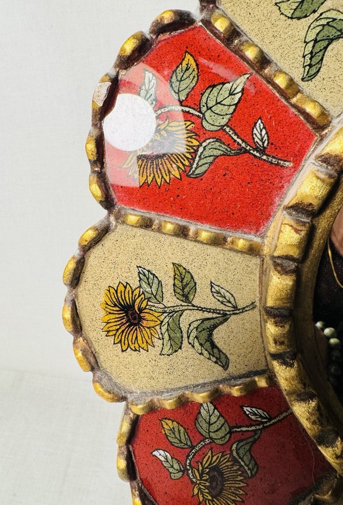 Vintage Peruvian Mirror Reverse Painted