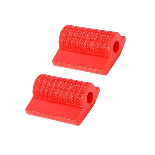 2pcs Universal Red Gear Shift Shifter Case Boot Protector Cover Rubber Pad