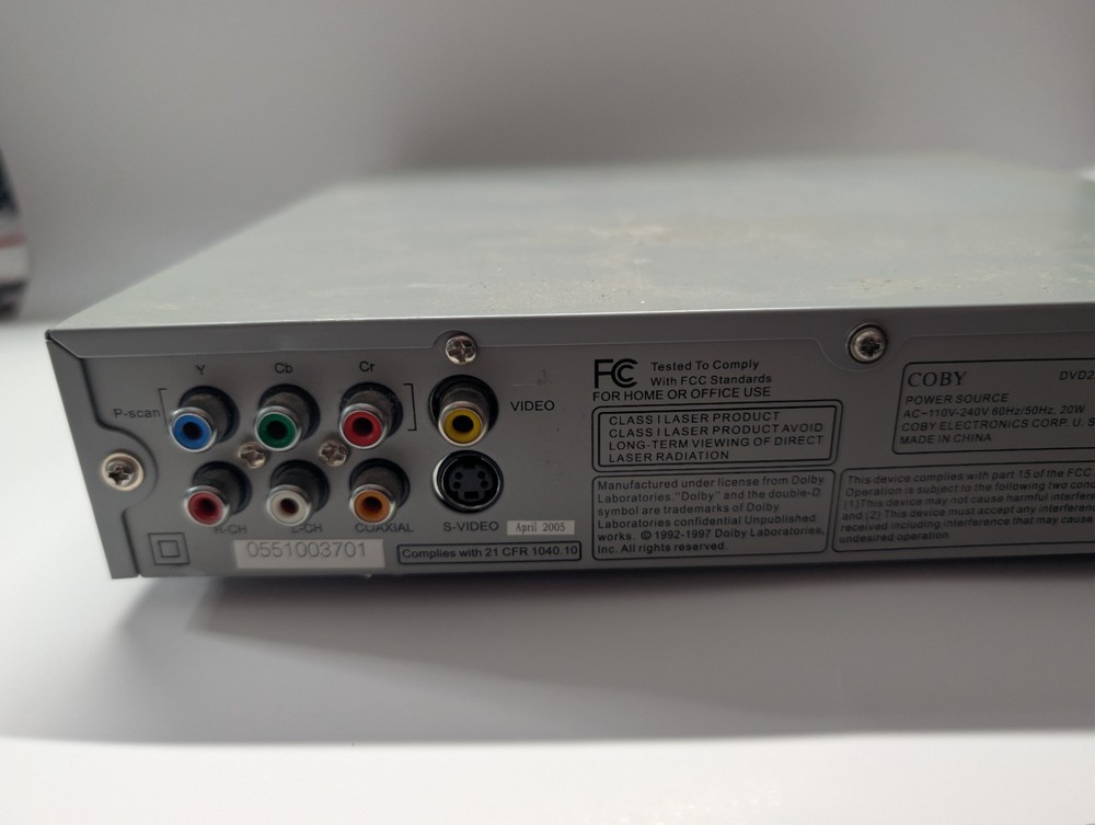 Coby DVD-227 DVD Player, Untested