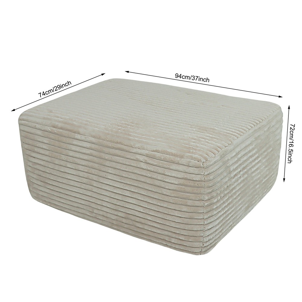 Plush Ottoman Upholstered Ottoman Comfortable Supportive Modular Sectional