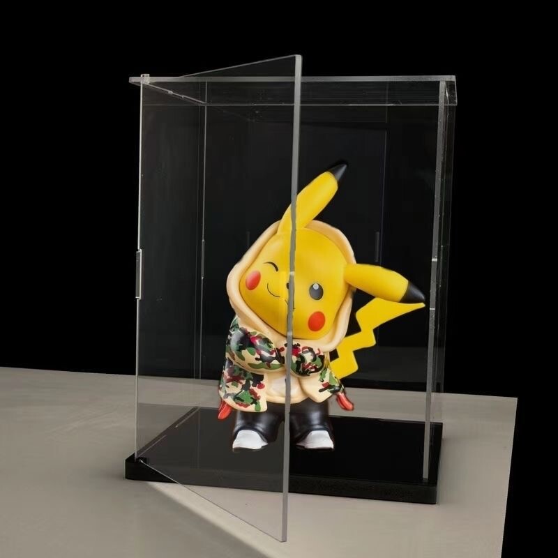 Front Open Acrylic Plastic Display Case Box Dustproof Self-Assembly Various Size