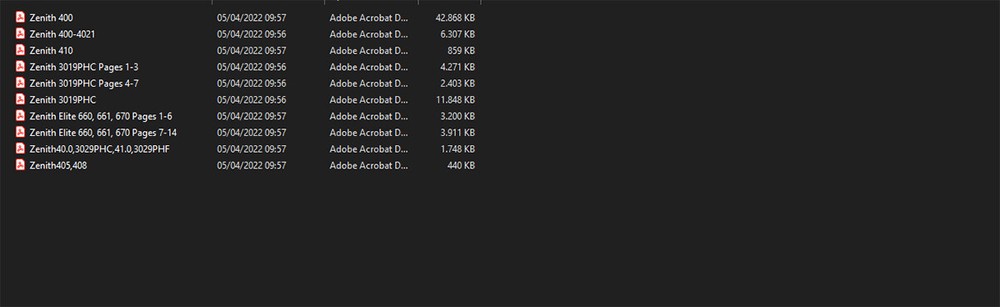 ZENITH - TECHNICAL MANUALS IN PDF FORMAT -