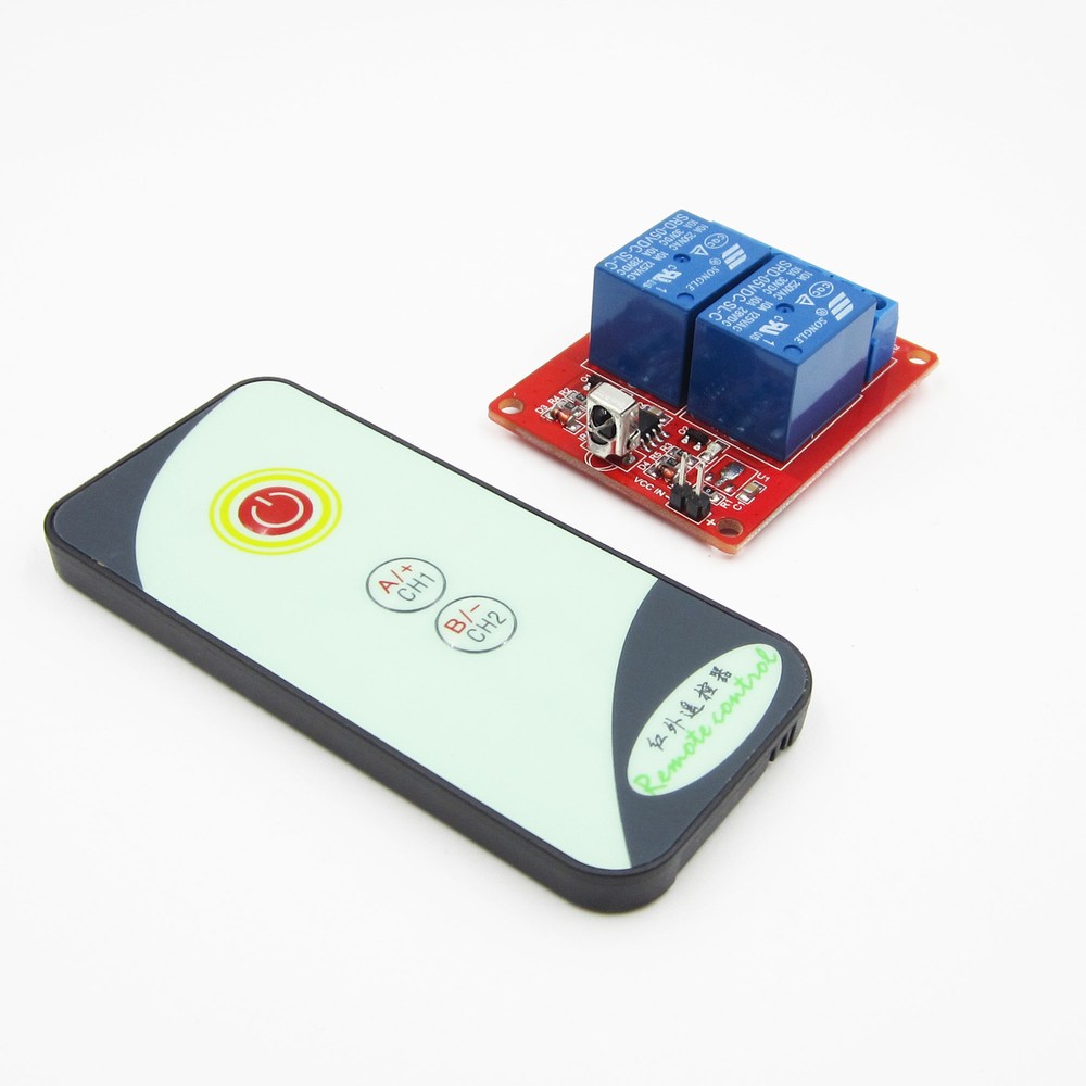 Controll Switch Relay Module Board Two Channel 2CH 5V IR Infrared Remote