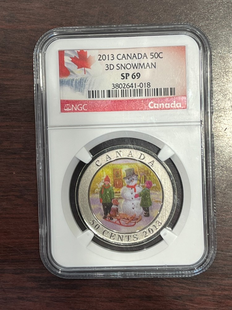2013 Canada 50c "3D SNOWMAN"