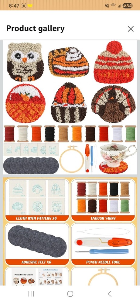 Mindsoft 6pcs Fall Punch Needle Set  2 Packs crafting